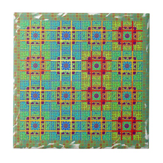 Mooie mooie Zuid-Afrikaanse Tribal Print vector Tegeltje (Voorkant)