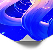 Mooie Moon Godin met vloeiend wit haar Poster (Hoek)