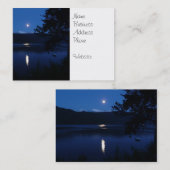 Mooie Moon Rise reflecterend voor meer water Visitekaartje (Voorkant / Achterkant)