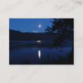 Mooie Moon Rise reflecterend voor meer water Visitekaartje (Achterkant)