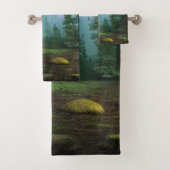 Mooie Moonlight Wilderness Scene Bad Handdoek (Insitu)