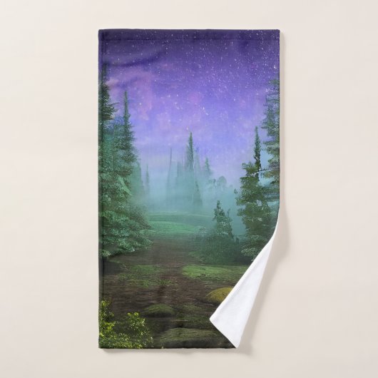 Mooie Moonlight Wilderness Scene Bad Handdoek (Handdoek)