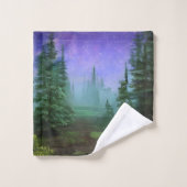 Mooie Moonlight Wilderness Scene Bad Handdoek (Wasdoekje)
