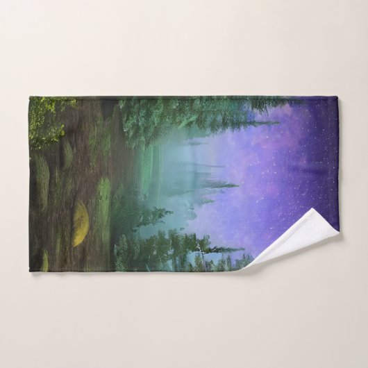 Mooie Moonlight Wilderness Scene Bad Handdoek (Handdoek)