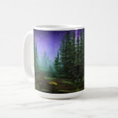 Mooie Moonlight Wilderness Scene Koffiemok (Voorkant links)