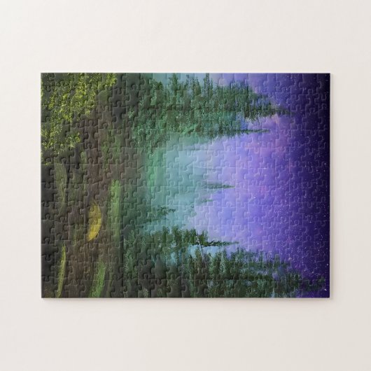 Mooie Moonlight Wilderness Scene Legpuzzel (Horizontaal)