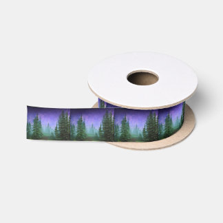 Mooie Moonlight Wilderness Scene Satijnen Lint