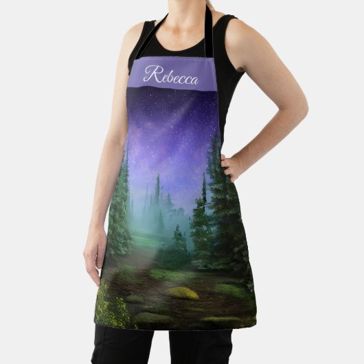 Mooie Moonlight Wilderness Scene Schort (Insitu)