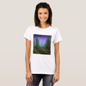 Mooie Moonlight Wilderness Scene T-shirt (Voorkant volledig)