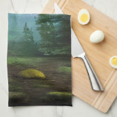 Mooie Moonlight Wilderness Scene Theedoek (Quarter Fold)
