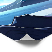 Mooie Moonlit Mountains Poster (Hoek)