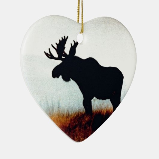 Mooie Moose Keramisch Ornament (Rechts)