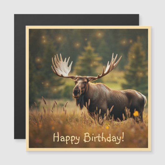 Mooie Moose Magnetische Kaart (Voorkant / Achterkant)