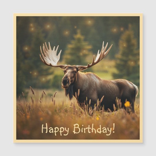 Mooie Moose Magnetische Kaart (Voorkant)