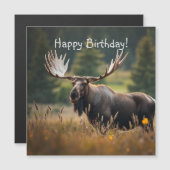Mooie Moose Magnetische Verjaardag Kaart (Voorkant / Achterkant)