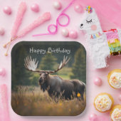 Mooie Moose Verjaardag Papieren Bordje (Feest)
