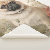 Mooie mopshond sherpa deken (3/4)