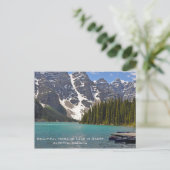 Mooie Moraine meer Briefkaart (Staand voorkant)