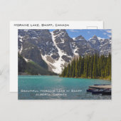 Mooie Moraine meer Briefkaart (Voorkant / Achterkant)