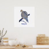Mooie Morning Dove Perst op een Branch Art Poster (Keuken)