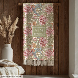 Mooie Morris stijl gepersonaliseerde bloemenworp Fleece Deken