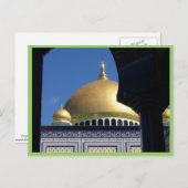 Mooie moskee met goudpittige koepel briefkaart (Voorkant / Achterkant)