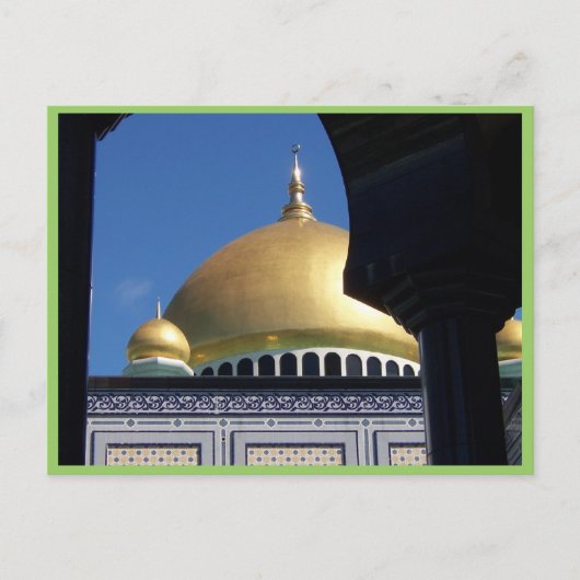 Mooie moskee met goudpittige koepel briefkaart (Voorkant)