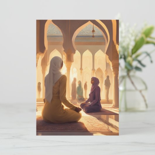 Mooie Moslim Afro-Amerikaanse Vrouwen Bedankkaart (Staand voorkant)