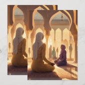 Mooie Moslim Afro-Amerikaanse Vrouwen Bedankkaart (Voorkant / Achterkant)