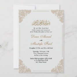 Mooie moslim bruiloft uitnodiging