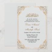 Mooie moslim bruiloft uitnodiging (Voorkant / Achterkant)