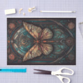 Mooie mot in gedempte tonen tissuepapier (Craft)