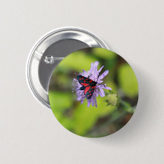 Mooie Moth Ronde Button 5,7 Cm (Voorkant /achterkant)