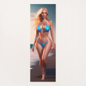 Mooie motivatie strandbikini-meisje Yoga Mat (Achterkant)