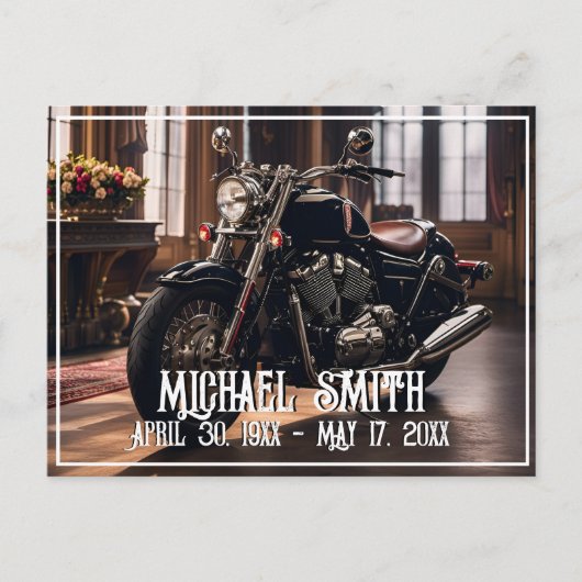 Mooie Motorfiets Viering van het Leven Briefkaart (Voorkant)