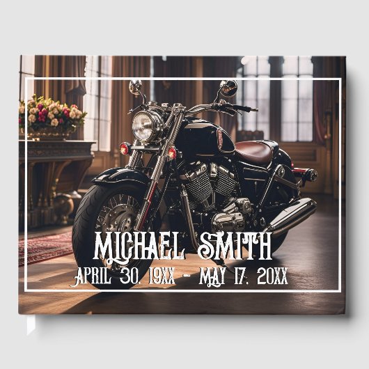 Mooie Motorfiets Viering van het Leven Gastenboek (Voorkant)