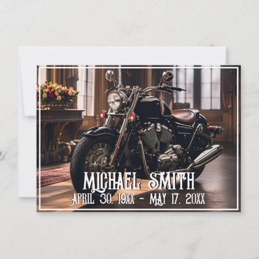Mooie Motorfiets Viering van het Leven Kaart (Voorkant)