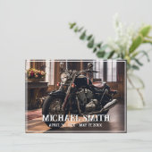 Mooie Motorfiets Viering van het Leven Kaart (Staand voorkant)