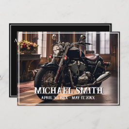 Mooie Motorfiets Viering van het Leven Kaart