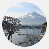 Mooie Mount Fuji Ronde Sticker (Voorkant)