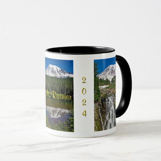 Mooie Mount Rainier, Washington State, souvenir Mok (Voorkant rechts)