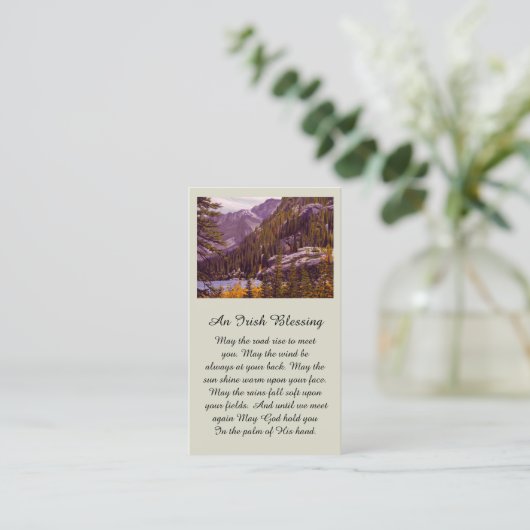 Mooie Mountain Lake Sympathie Kaart Visitekaartje (Staand voorkant)