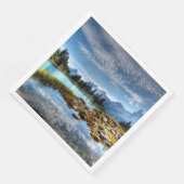 Mooie Mountain Meadow Scenery Papieren servetten (Hoek)