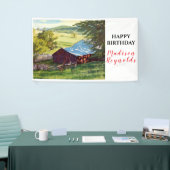 Mooie Mountain Ranch Uitzicht Verjaardag Banner (Beurs)