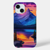 Mooie Mountain Sunset Lake Natuur Schilderachtig Case-Mate iPhone Case (Achterkant)
