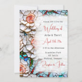 Mooie Mozaïek Glas in lood en Tegel bruiloft Kaart (Voorkant)