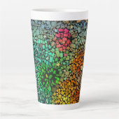 Mooie mozaïek latte mok (Voorkant)
