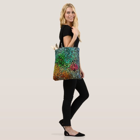 Mooie mozaïek tote bag (Op model)