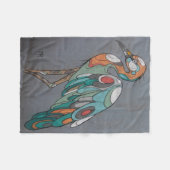 Mooie mozaïekkraandeken fleece deken (Voorkant (Horizontaal))