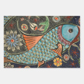 Mooie mozaïekvis en kleurrijke vis inpakpapier vel (Voorkant)